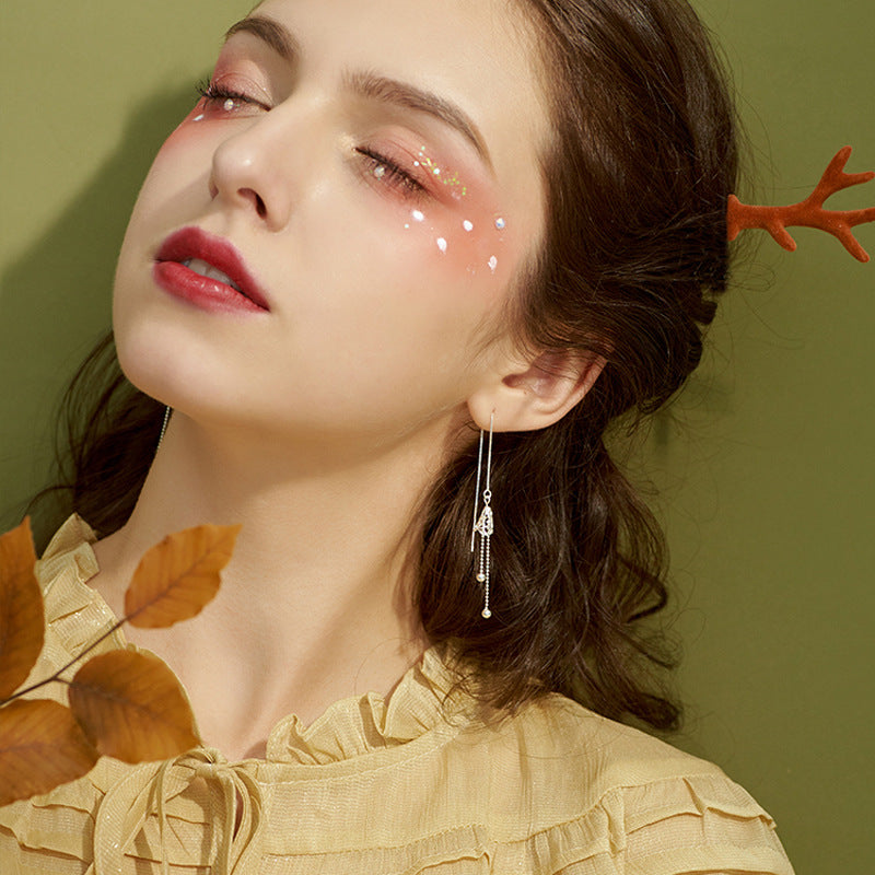 Women's Cute Pattern Wind Chimes Hanging Korean Fashion Temperament Earrings