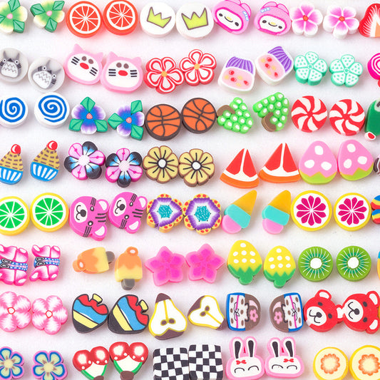 Pair Boxed Collection Polymer Clay Drip Earrings