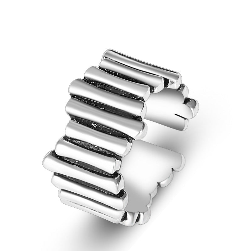 Creative Vintage Stripe Female Fashion Personality Winding Rings