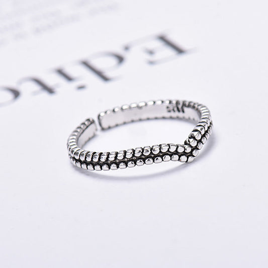 Simple Personality Mori Style Artistic Rivet Rings