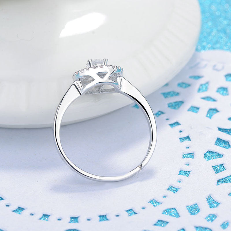 Diamond Female Simulation Adjustable Mouth Wedding Rings