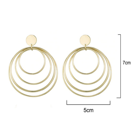 Women's Round Circle Fashion Popular Personalized Exaggerated Earrings