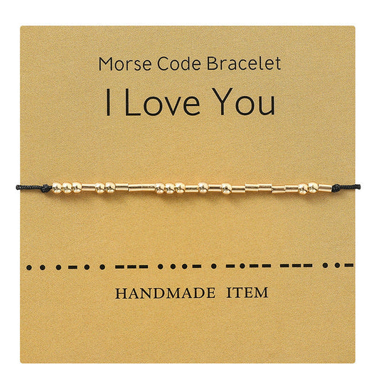 Moss Password Alphabet Number Couple Golden Bracelets