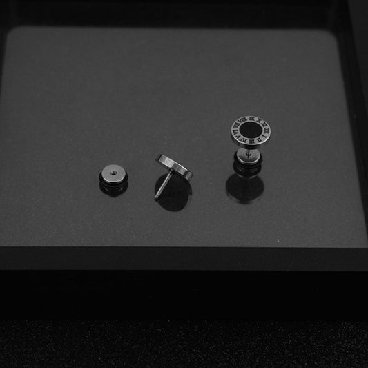 Women's & Men's Basic Classic Barbell Roman Digital Screw Rings