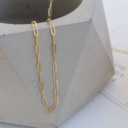 Pretty Sterling Sier Thick Chain Clavicle Necklaces