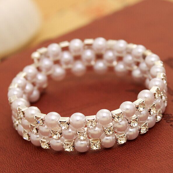 Ornament Fashion Pearl Winding Spiral Jewelry Bracelets