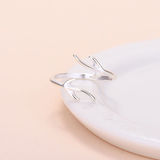 Plated Flame Female Personality Simple Opening Rings