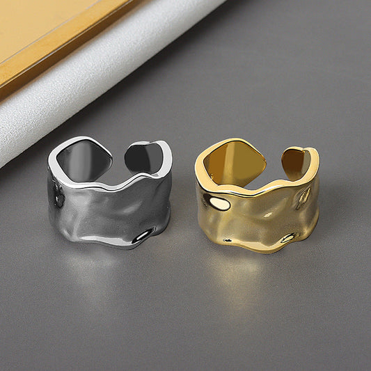 Women's Personalized Minority Metal Irregular Design Personality Hipster Open Rings