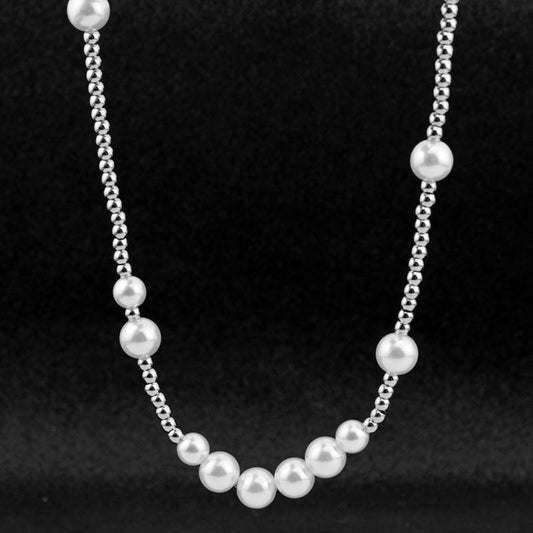 Women's & Men's & Stainless Steel Ball Clavicle Chain Unisex Style Necklaces
