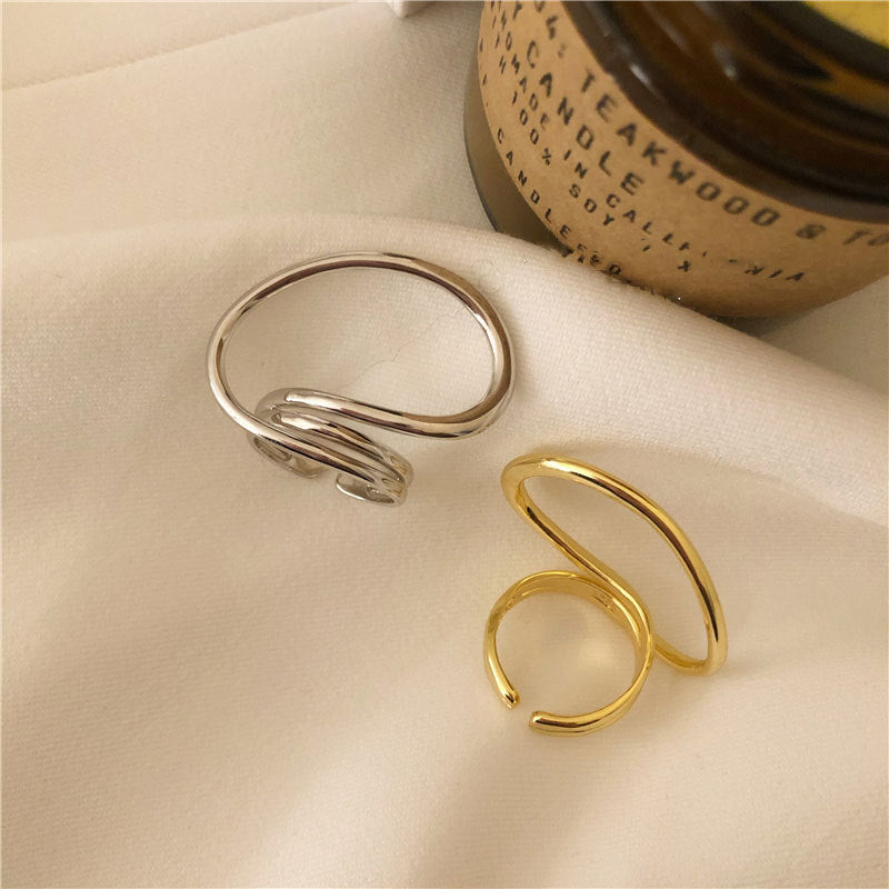 Women's Design Trendy Irregular Exaggerated Large Circle Twisted Rings