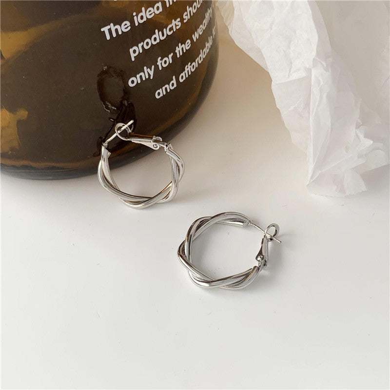 Women's Needle Retro High Sense Twist Trendy Earrings