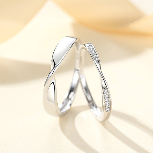 Women's & Men's & Pair Of Commemorative Sterling Sier Rings