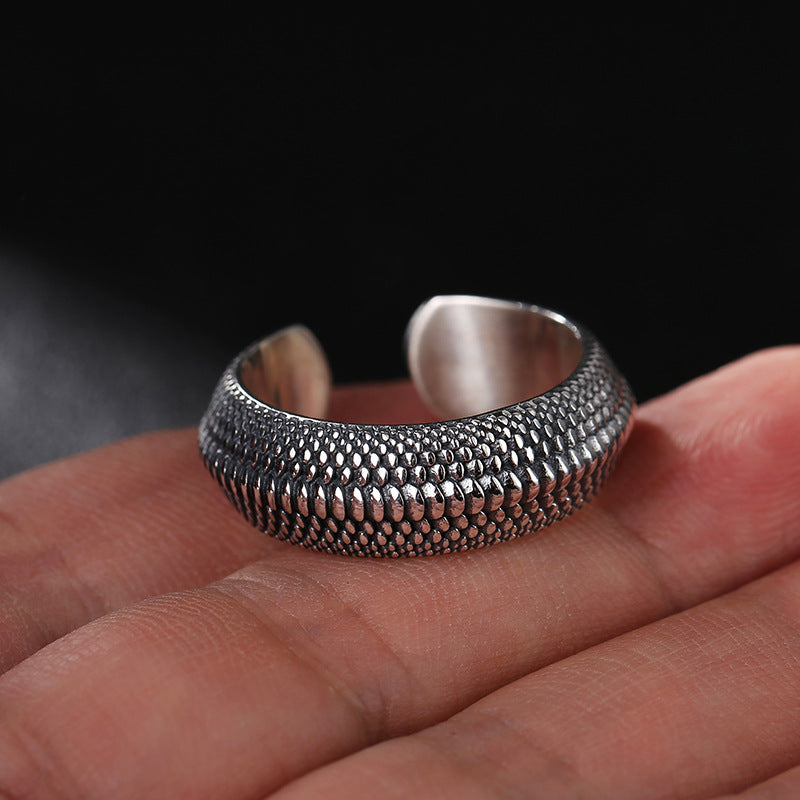Men's For Single Vintage Round Index Finger Rings