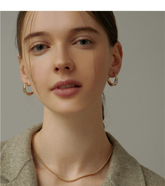 Simple And Cool Metallic Fashion Personality Earrings