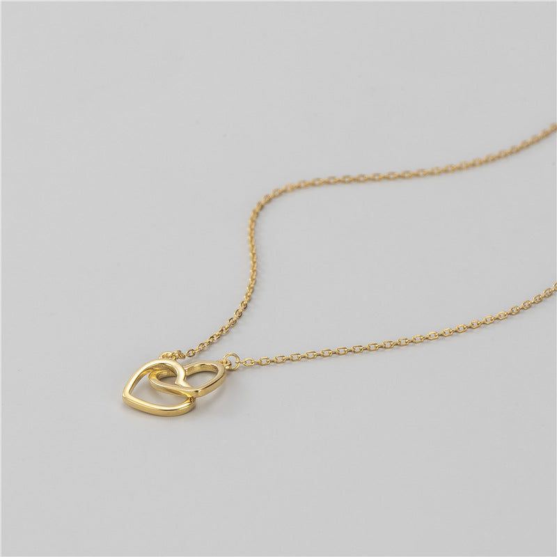 Sier Simple Love Buckle Female Korean Classic Necklaces