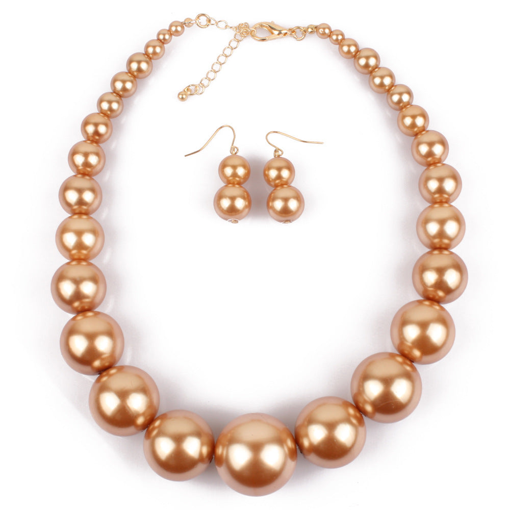 Exaggerated Simple Imitation Pearl Short Clavicle Necklaces