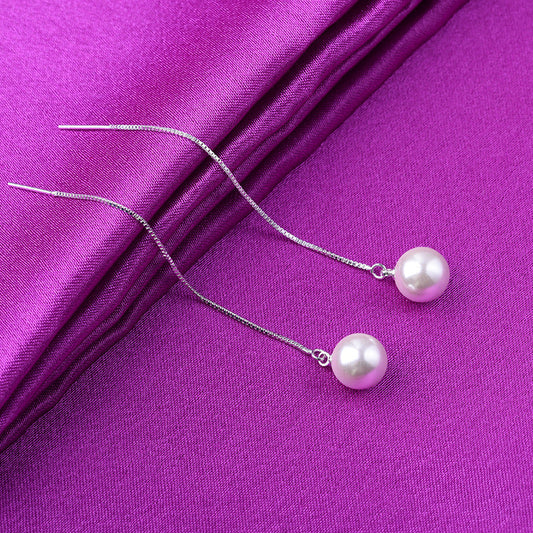 Women's Pearl Ear String Super Long Sweet Earrings