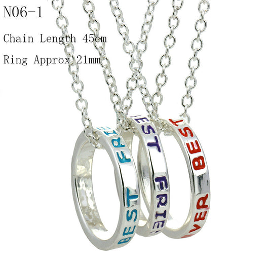 Suit Clavicle Chain Good Friend Three-piece Necklaces