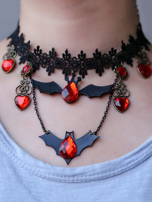Creative Style Female Vintage Animal Bat Necklaces