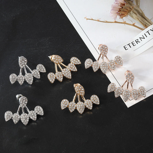 Women's Ornament Personalized Design Full-jeweled Front And Earrings