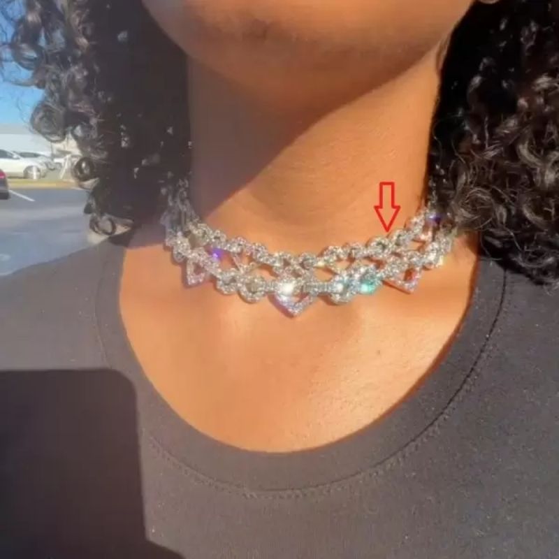 36Ct White Sapphire Paved Infinity Heart Statement Necklace-Miusejewelry