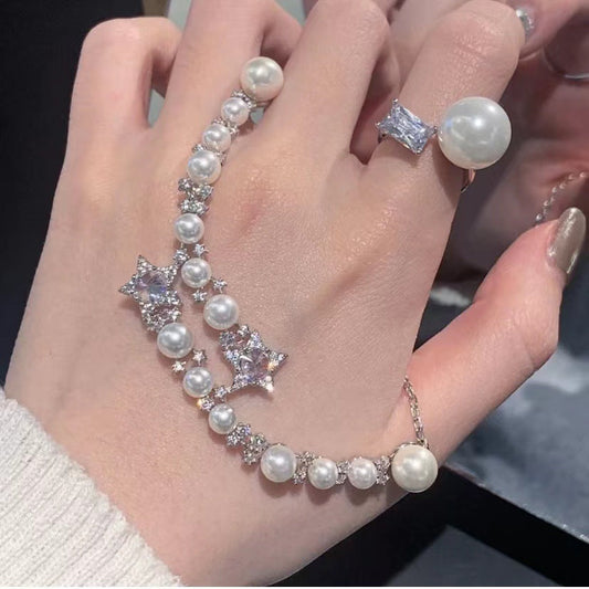 Pearl Stitching Gentle Fairy Lady Pure Desire Necklaces