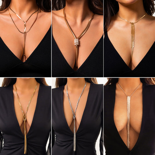 Snake Bone Chain Cold Style Design Necklaces