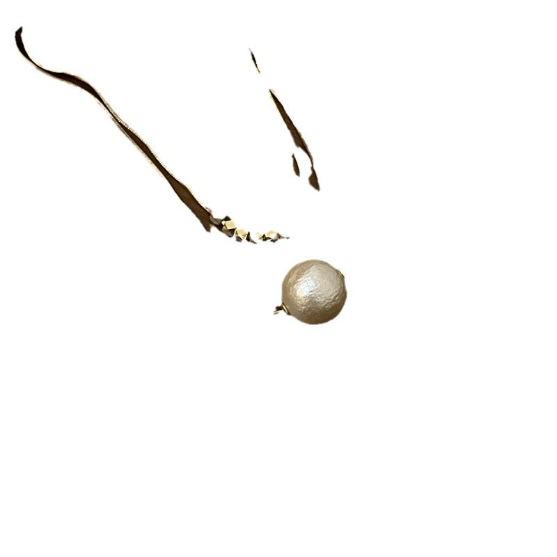 Women's Elegant Gold Cotton Pearl Design Simple Fashion Twin Clavicle Necklaces