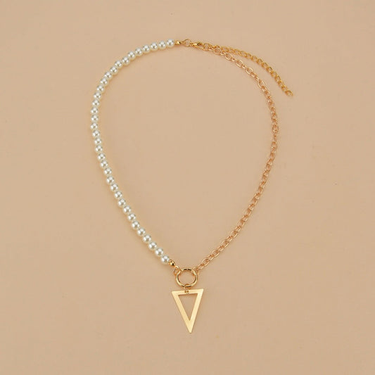Women's Style Fresh Triangle Pendant Fashion Imitation Necklaces