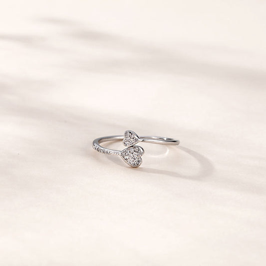 Heart-shaped Open Female Girlfriends Niche Love Rings