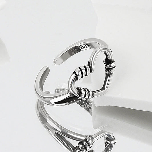 Women's Style Simple Cold Personality Hollow Out Rings