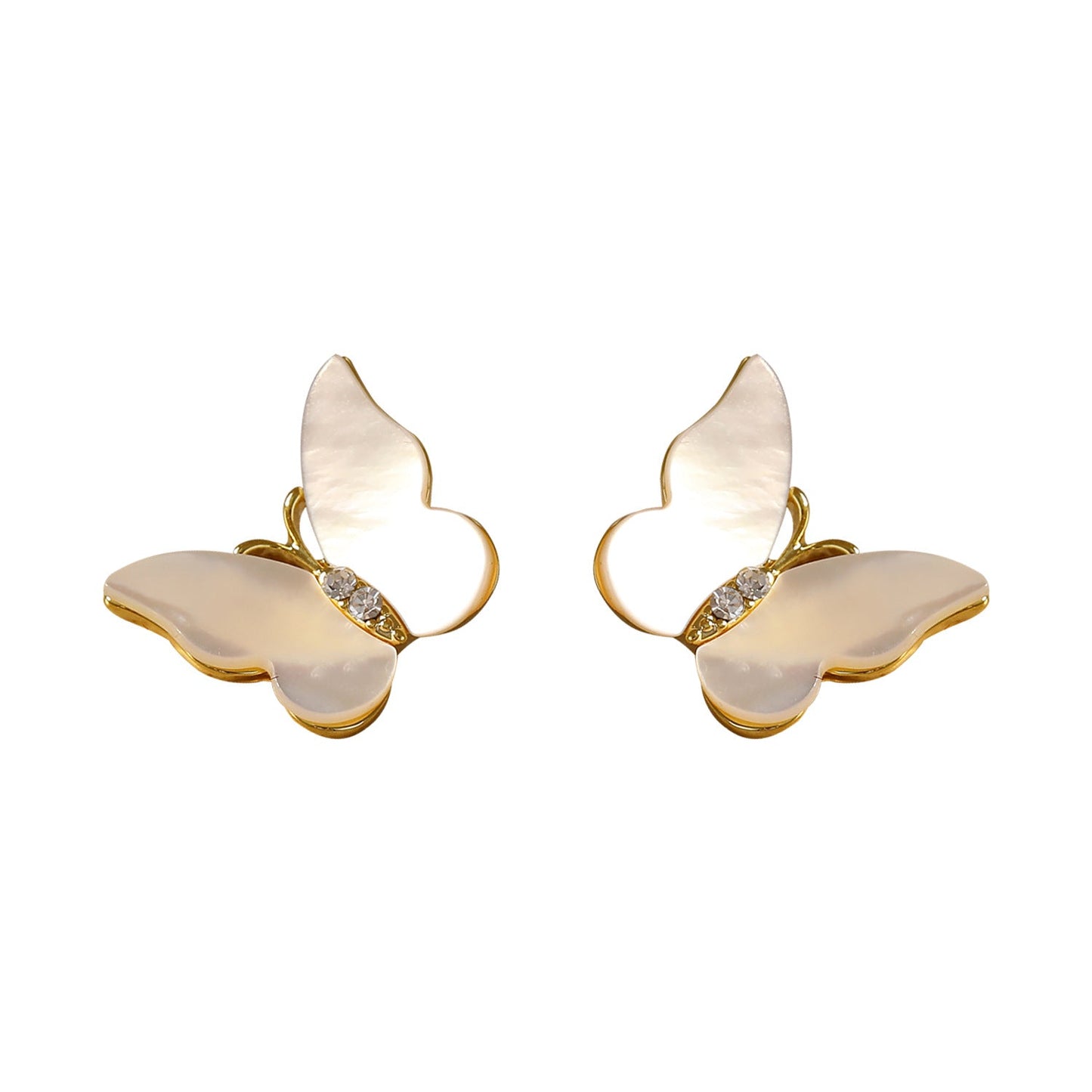 Needle White Fritillary Butterfly Female Design Rings