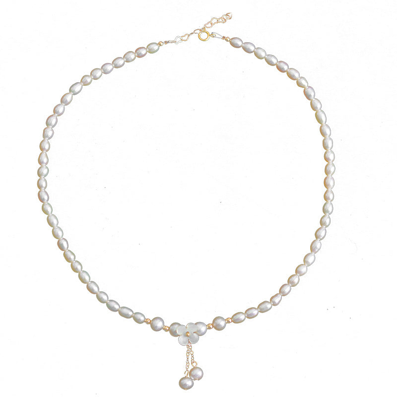 Women's Natural Freshwater Pearl Clavicle Chain Design High-grade Light Luxury Necklaces