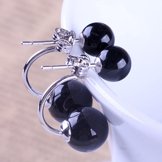 Sier Female Temperament Sier-plated Ear Korean Earrings