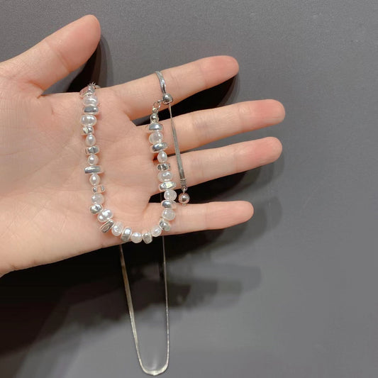 Sense Small Pieces Of Sier Pearl Necklaces