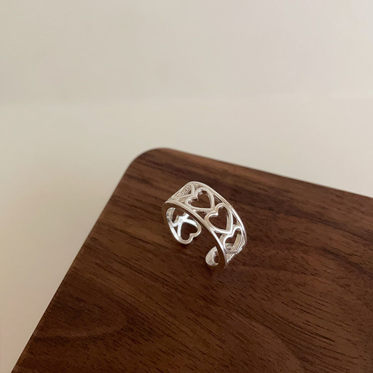 Heart Female French Retro Minority Design Sense Rings