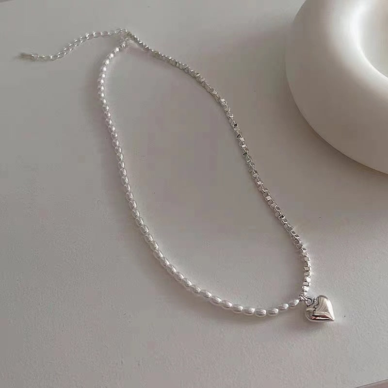 Women's Luxury Minority High-grade Clavicle Chain Block Stitching Necklaces