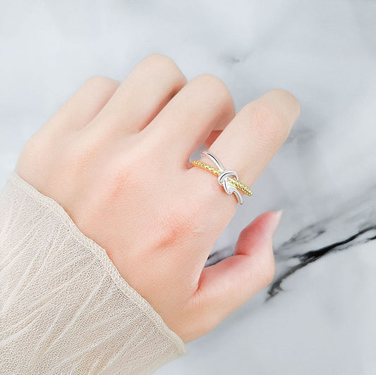 Fashion Simple Opening Knotted Female Cold Style Rings