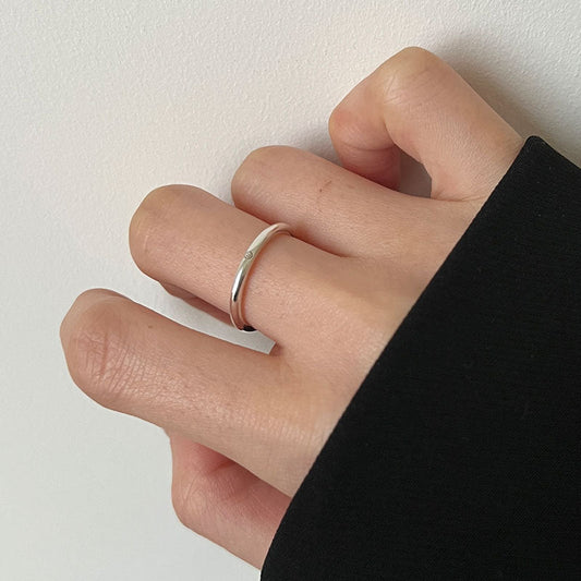 Sterling Sier Female Cute Smiley Face Rings