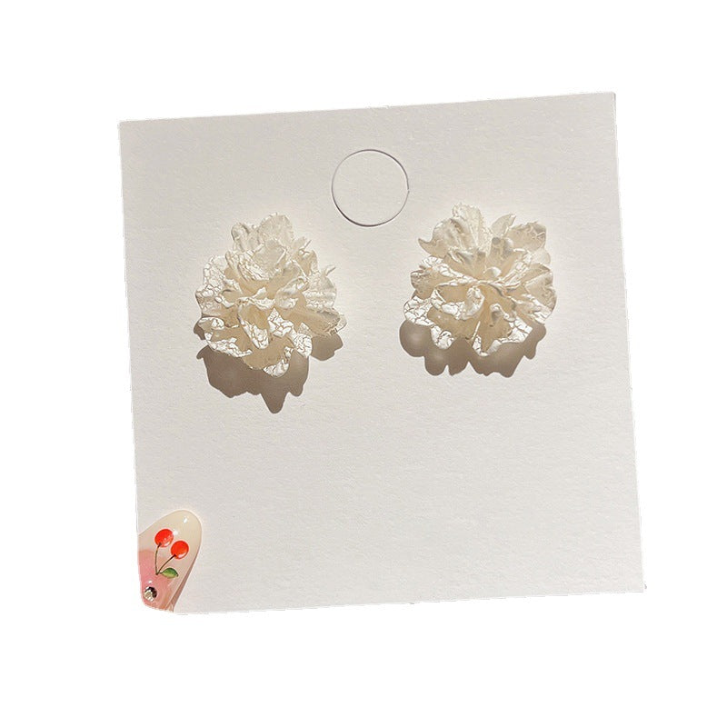 Flower Sier Needle Elegant Simple Trendy Cute Earrings