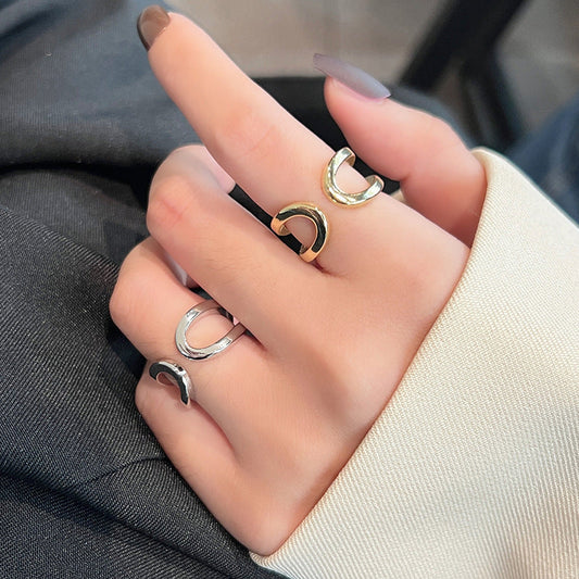 Female Retro Affordable Luxury Style Index Rings