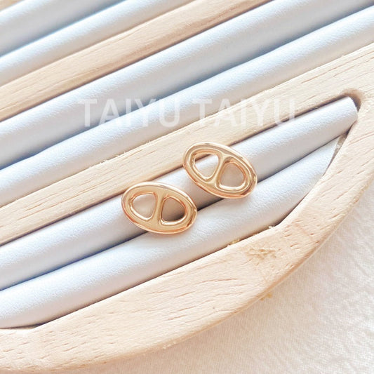 Sterling Sier Needle Pig Nose Small Ear Earrings