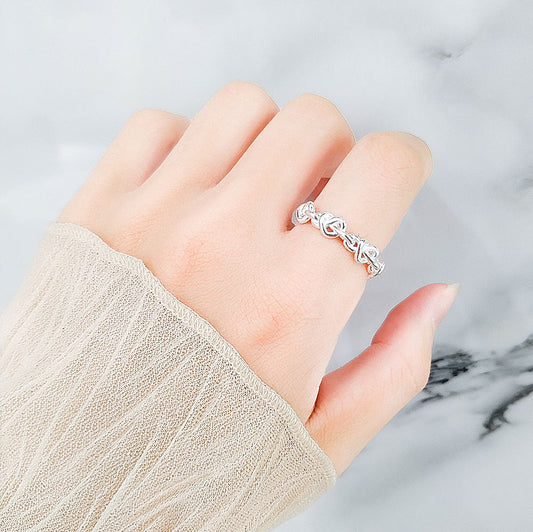 Women's Korean Style Simple High Sense Love Heart-shaped Fashion Personality Rings