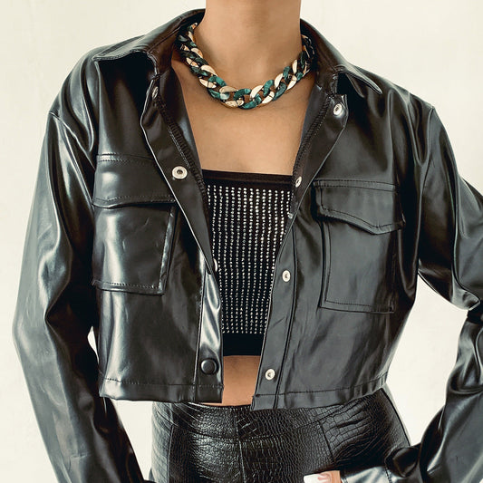 Women's Personalized Color Interval Cross Chain Vintage Necklaces