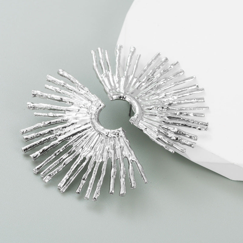 Wind Exaggerated Alloy Sunflower Nail Golden Rings