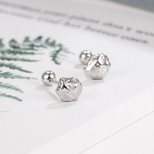 Lava Female Screw Tide Niche Design Earrings