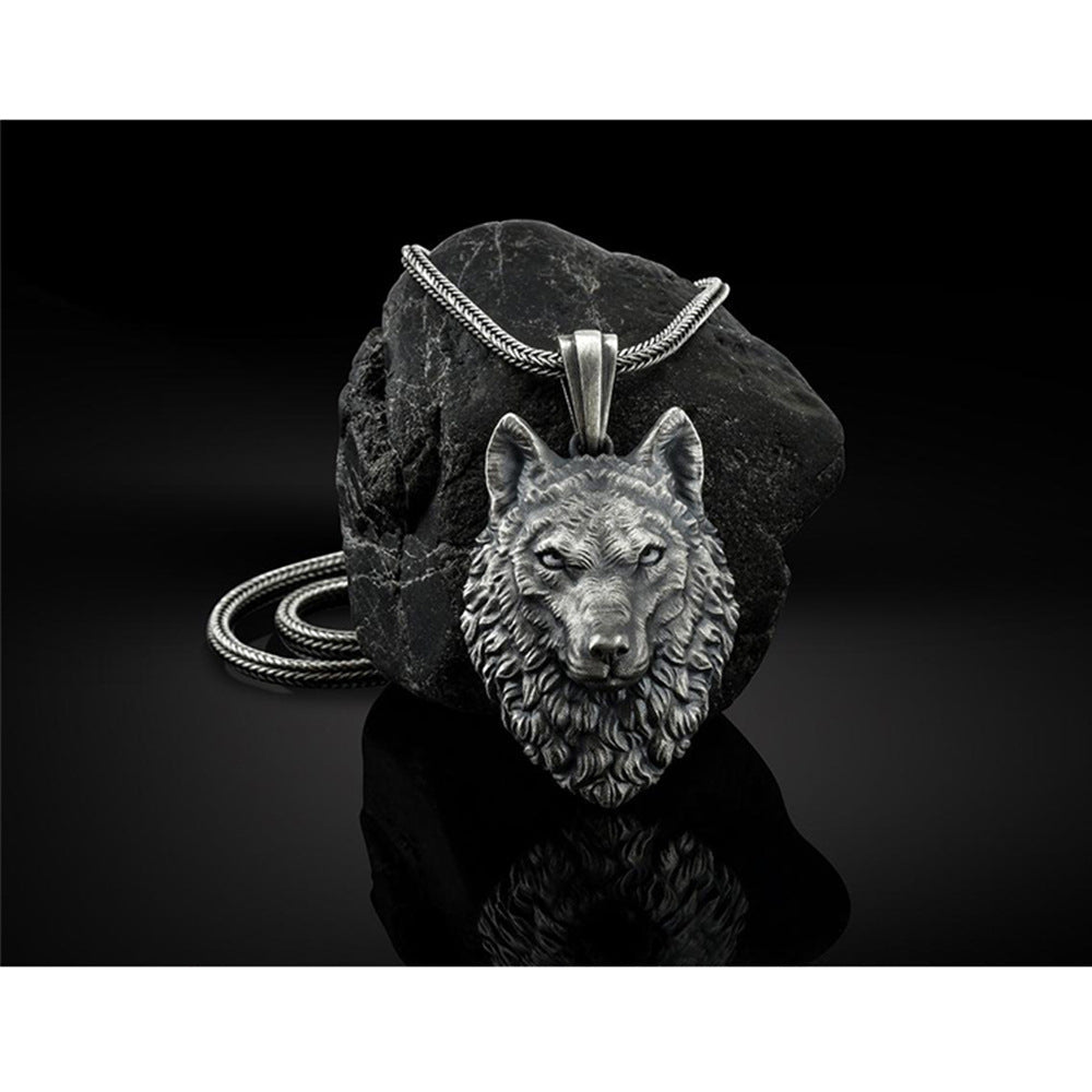 Women's & Men's & Hip Hop Wolf Head Pendant Necklaces