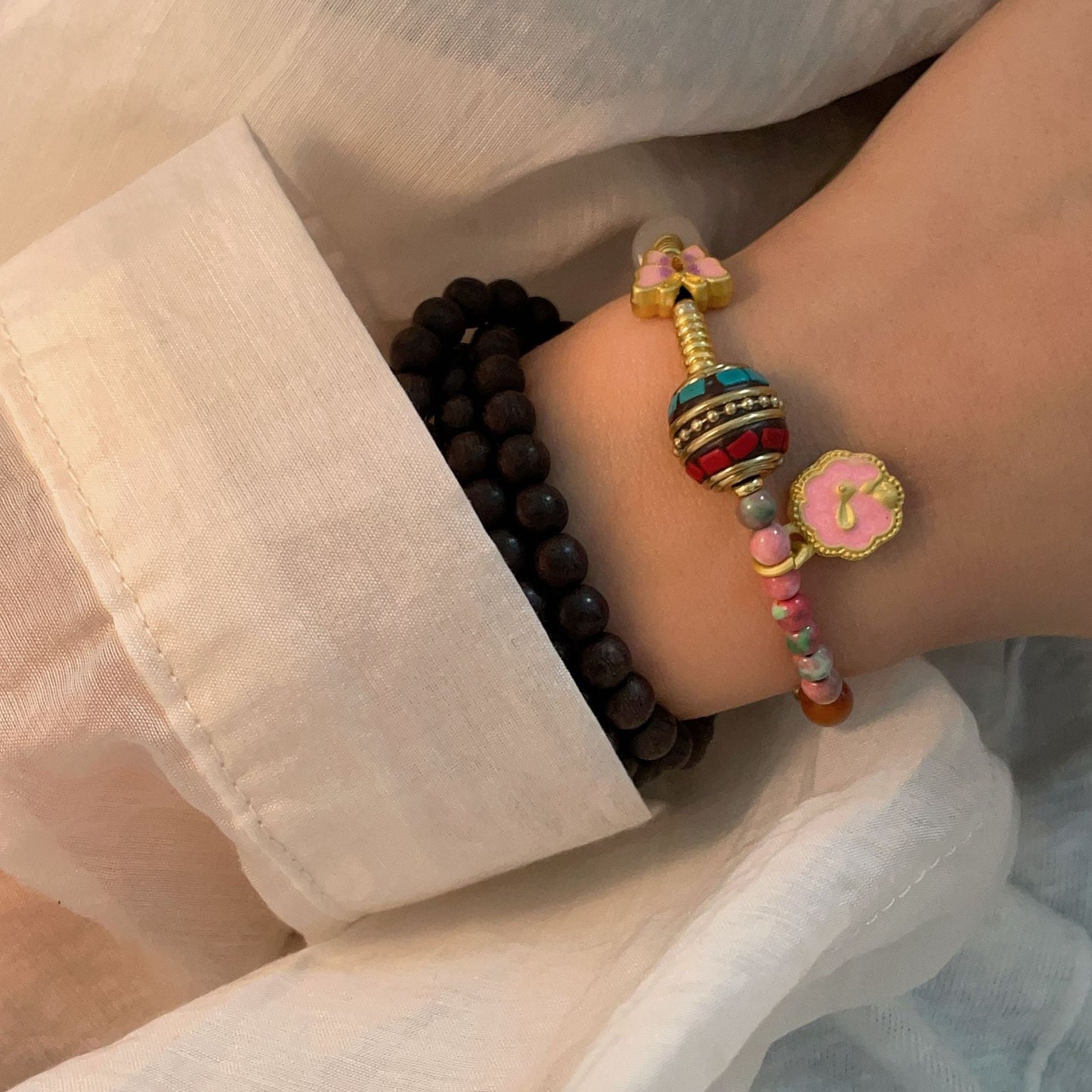 Stone Color Beaded Light Luxury Minority Exquisite Summer High-grade Bracelets