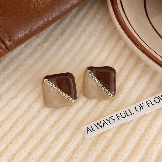 Women's Niche Color Elegance Retro Design High-grade Earrings