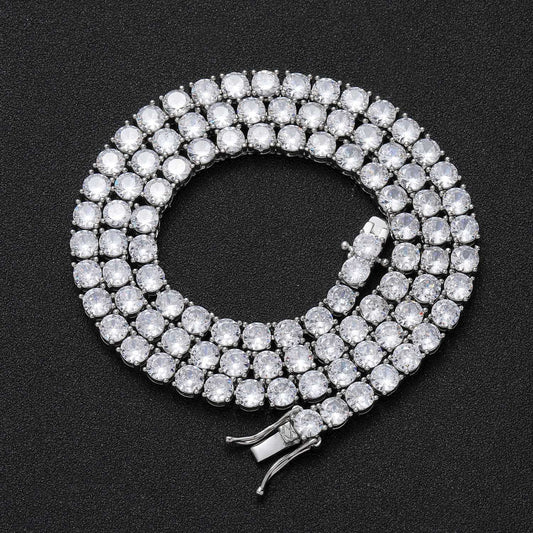 Men's Hip Hop Tennis Chain Single Row Necklaces